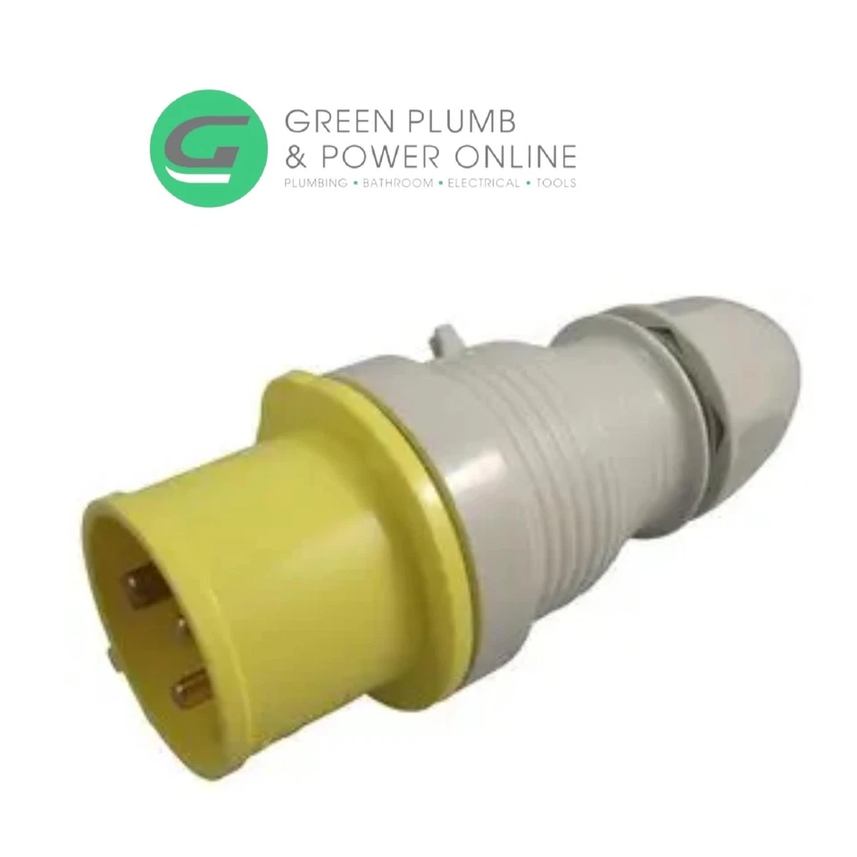 Walther 32 Amp 2P+E 110V Trailing Plug IP44 Yellow Industrial Range - Image 1 of 1