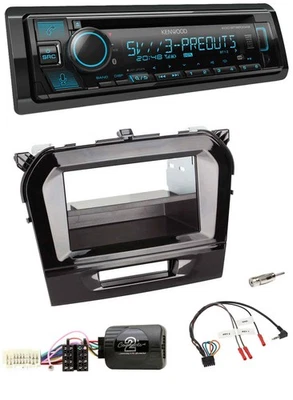 Kenwood Bluetooth USB CD Lenkrad DAB Autoradio für Suzuki Vitara ab 2015 piano s - Bild 1 von 4