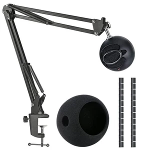 Bola de Nieve Hielo Micrófono Boom Brazo Soporte con Filtro Pop Compatible con Bola de Nieve Azul I - Imagen 1 de 7