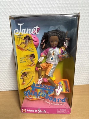 1999 Mattel Barbie друг Стейси потрясающий скейтборд Джанет кукла новый - Изображение 1 из 4