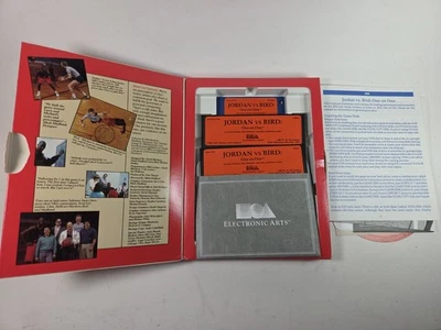 Jordan vs Bird One on One IBM PC Tandy Electronic Arts Vtg 1988 Basketball Game - Image 1 of 4