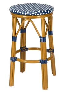 Blau auf weiß 26" Thekenhöhe PE Rattan - von Chivari - Bild 1 von 5