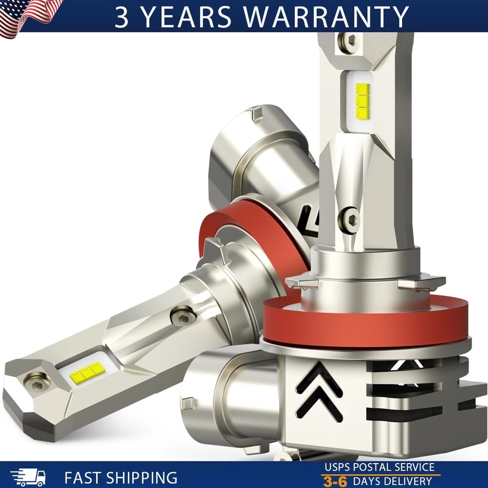 lo último nuevo H11 H9 H8 Bombilla Faro LED Luz Antiniebla Luz Bajo 6000K Blanco 2x N Foto 1 de 4