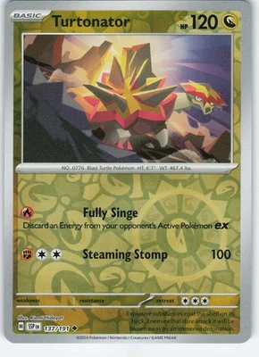 Turtonator 137/191 Uncommon Reverse Holo SV08: Surging Sparks NM Pokémon - Image 1 of 2