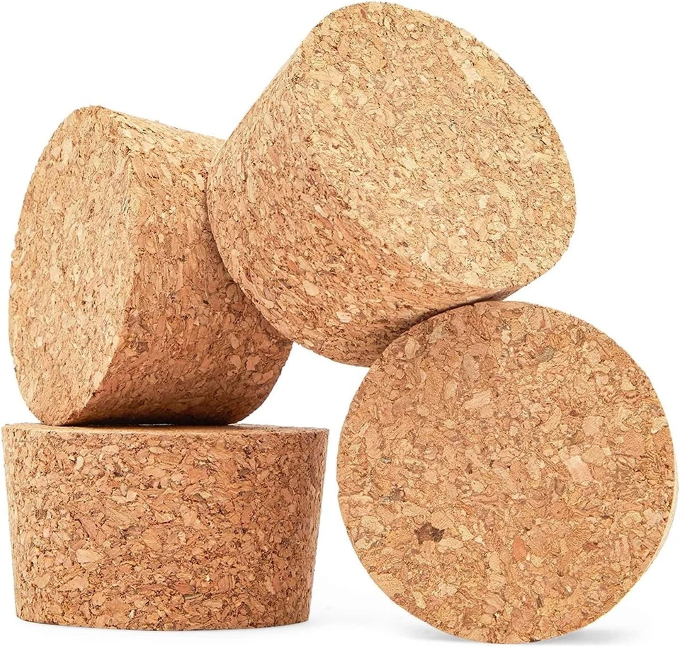 Juvale Cork Stoppers - 4-Pack 2.44 .20 .50 In Brown - Wine Corks Jar Se