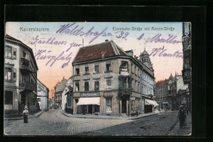 Kaiserslautern, Eisenbahn Straße mit Riesen-Straße, Ansichtskarte 1923  - Picture 1 of 2