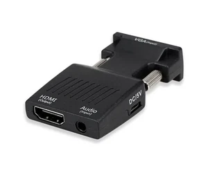 VGA TO HDMI Adapter HDTV 1080P 60Hz Konverter Audio & Videokabel für PC, Laptop - Bild 1 von 3