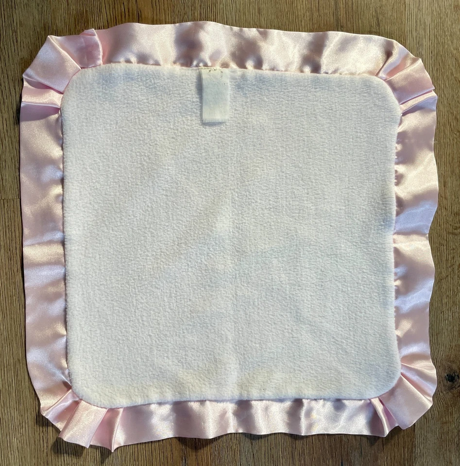 Gerber Lovey Blanco Rosa Vendido Satinado Borde Volantes Manta de Seguridad Lil Bolso sin asas Foto 1 de 4