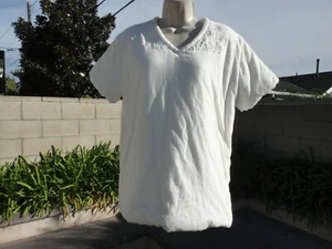 MM6 Maison Margiela 6, Cuello en V Logo Acolchado Cosido, Pullover Top Nube, Blanco, S - Imagen 1 de 12