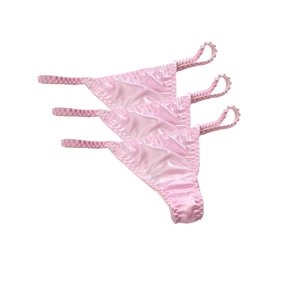3pcs Teen Girls 100% Silk Thongs Underwear Panties Solid Knickers for Kids 12-14 - Bild 1 von 11