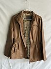 Ci Sono By Cavalini Womens Full Zip Toffee Faux Vegan Leather Moto Jacket Size S