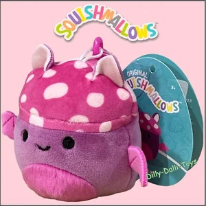 Squishmallows Cosimo kleines Plüschtier Plüschtier Anstecktaschenaufhänger Schlüsselanhänger Fledermaus NEU - Bild 1 von 15
