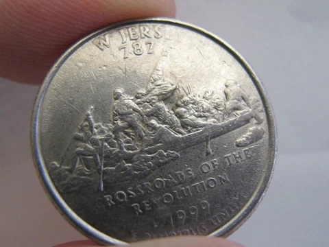 6 missing letters and 1 number on 1999 P New Jersey state quarter Cover