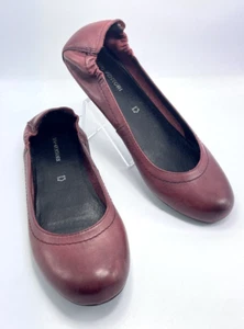 Geno Ventori Maroon Leather Ladies Ballet Flats Shoes EU40 - Picture 1 of 10