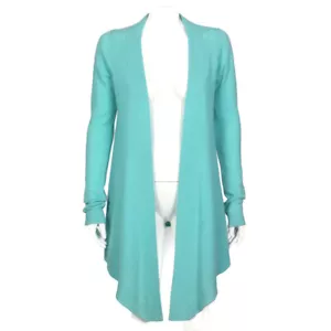 C & C California 100% Cashmere Aqua Blue Open Cardigan Sweater Womens sz S /372 - Picture 1 of 5