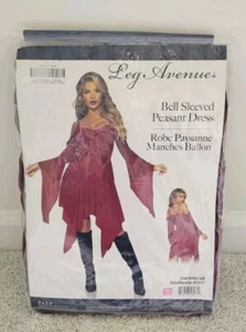 Brand New Bell Sleeved Peasant Dress Leg Avenue Size Large Halloween Costume - Picture 1 of 2