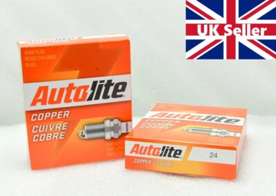 AUTOLITE No.24 Copper Resistor Spark Plug x 8 - Image 1 of 4