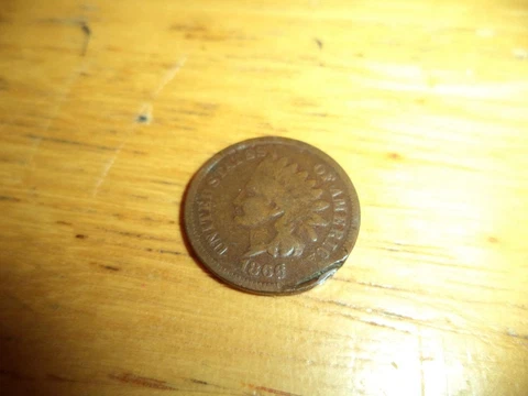 1866 INDIAN CENT CLIPPED Cover