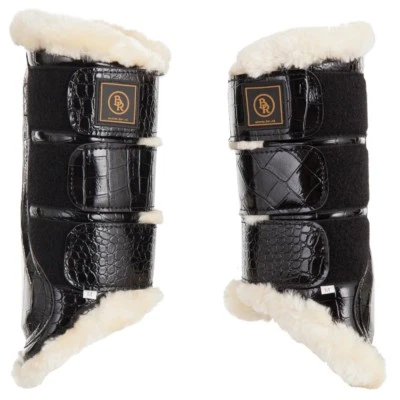 BR Majestic Gamaschen mit Lackleder und Crocoprint sowie Fell 4 Farben!! - Bild 1 von 4