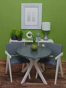  MESA y SILLAS de comedor COCINA MUEBLES 1/6 para BARBIE - Imagen 1 de 5