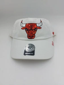 ‘47 NBA Chicago Bulls Womens Hat White Adjustable - Picture 1 of 7