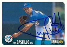 Tony Castillo autographed Baseball Card (Toronto Blue Jays) 1996 Upper Deck #749