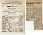 MARY MARTIN ? LUTE SONG ? 1946 SHUBERT THEATRE BOSTON PLAYBILL, NEWSPAPER REVIEW