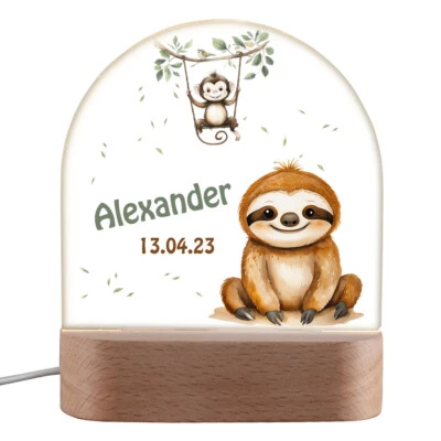 Nachtlicht mit LED-Beleuchtung für Kinder - Personalisiertes Geschenk mit Name - Bild 1 von 4