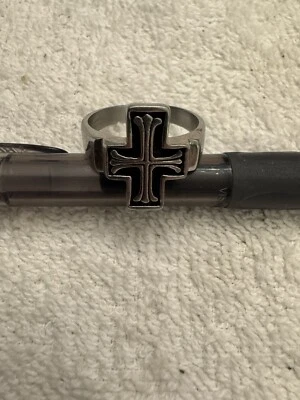 Anillo de motociclista cruz celta de acero inoxidable brillante tallas 13,5 Foto 1 de 4