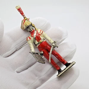 Vintage Italian Silver Military Light Cavalry Trumpeter 1810 Solid Figurine - Picture 1 of 13