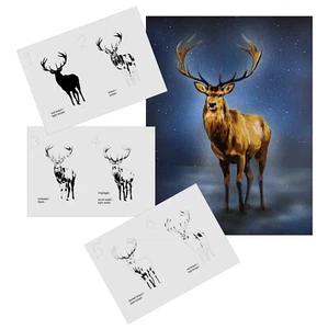 AS-359 Ciervo paso a paso plantilla acrílico aerógrafo spray pintura de pared - Imagen 1 de 2