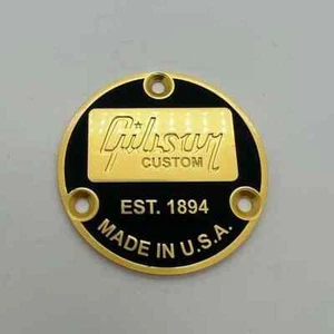 Guitar Toggle Switch Back Plate for Gibson Les Paul Custom -  EST. 1894 Gold - Picture 1 of 2