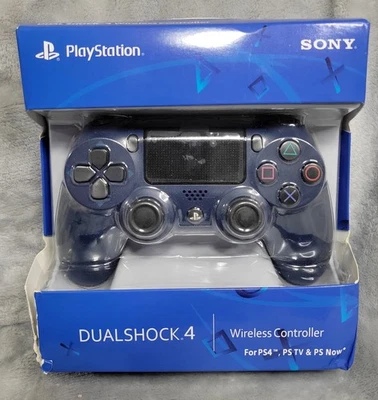 New Sony Playstation 4 DualShock Wireless Controller Midnight Blue - Damaged Box - Image 1 of 2