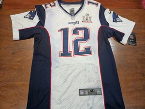 40 on Field White Patriots Trikot #12 Tom Brady, Größe M - Bild 1 von 5