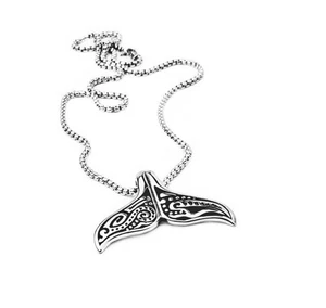 Collana Uomo in Acciaio Inossidabile con Ciondolo a Coda di Pesce - Picture 1 of 4