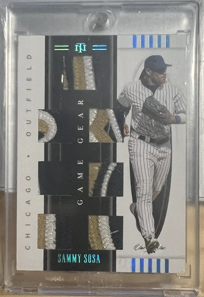 SAMMY SOSA 2021 Panini Game Gear juego usado - 1/1 CHICAGO CUBS Foto 1 de 3