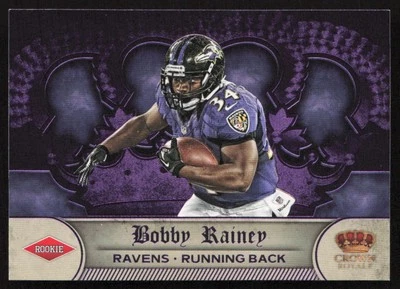 2012 Crown Royale Uncut Purple /2 Bobby Rainey #156 Rookie Ravens - Image 1 of 2