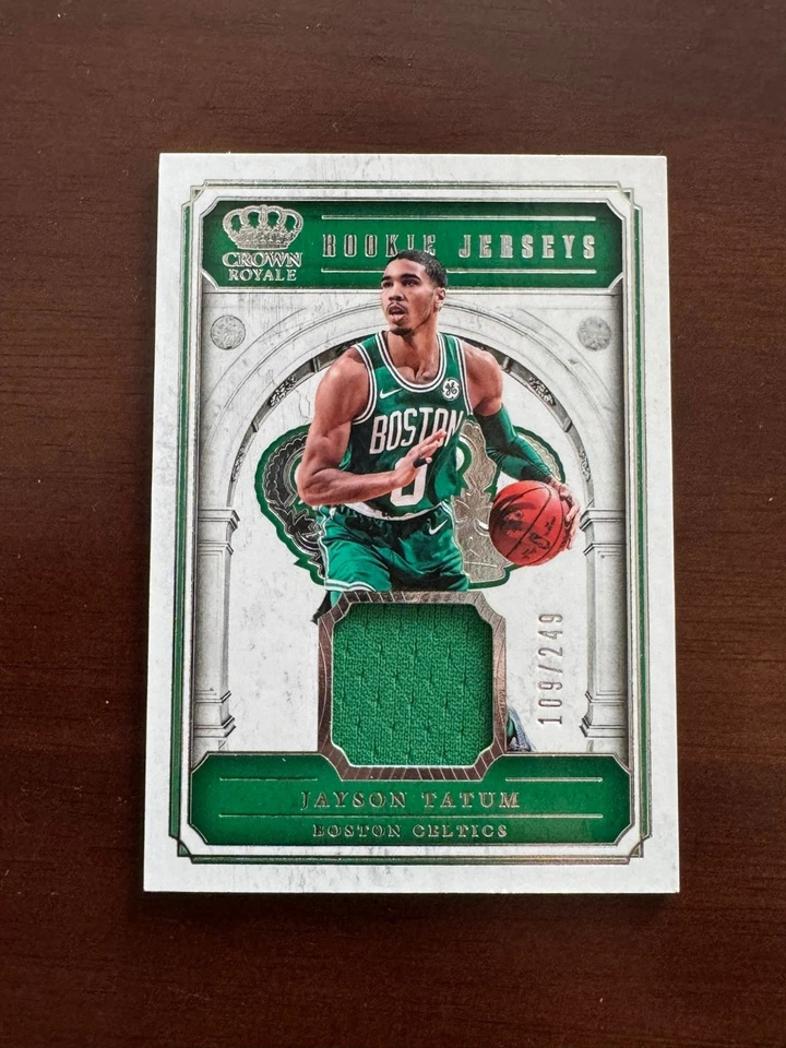 2017-18 Panini Crown Royale Jayson Tatum Rookie Jersey Patch 109/249 Celtics - Image 1 of 2