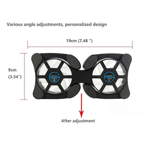 Tragbarer, Faltbarer Lüfter, Leiser USB-Radiator Mit 2 Universellen - Afbeelding 1 van 7