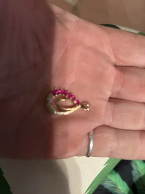 Plata 925 cromo con diamantes y rubíes Foto 1 de 3