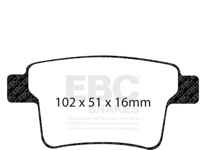 Juego de pastillas de freno traseras para Ford Taurus 2008-2009 EBC 21538BHQH Foto 1 de 4
