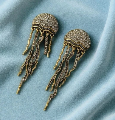 Pendientes Medusas Renacimiento Medieval Oro Tudor Circonita cúbica 18k De Colección Palacio Corte Real Foto 1 de 4
