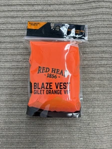 RedHead Blaze Vest One Size Fits Most Safety Gilet Orange VIF 100% Polyester New - Picture 1 of 10
