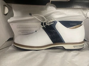 NIB Footjoy DryJoy Premiere Series Golf Shoes #54269 9.5 M Blue ~ NEW IN BOX - Picture 1 of 7