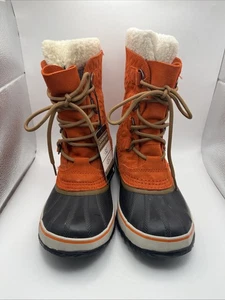 New Sorel Womens 1964 Pac Graphic 15 Cold Weather Boot Bonfire/Black Size 9 - Picture 1 of 13