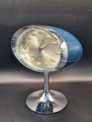 Reloj Despertador Ritmo Japón Años 70 De Colección Espalda Azul Raro Cara Color Independiente Foto 1 de 4