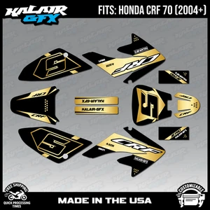 Graphics Kit for Honda CRF70 All Years CRF 70 CRF-70 Venom - GOLD - Picture 1 of 4