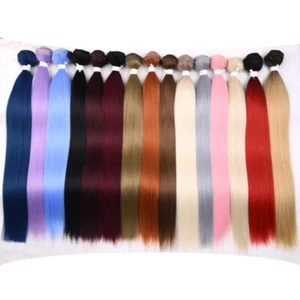 Straight Hair Bundle Super Long Synthetic Weave Hair Extension Straight Hair - Imagen 1 de 39