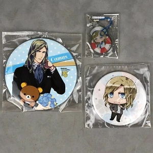 Lot of 3 Uta no Prince-sama Camus Rilakkuma Anime Can Badge Keychain Straps - Picture 1 of 5