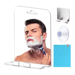 Fogless Shower Shaving Mirror Wall Hanging- Anti-Fog Mirror For Bathroom - Picture 1 of 12